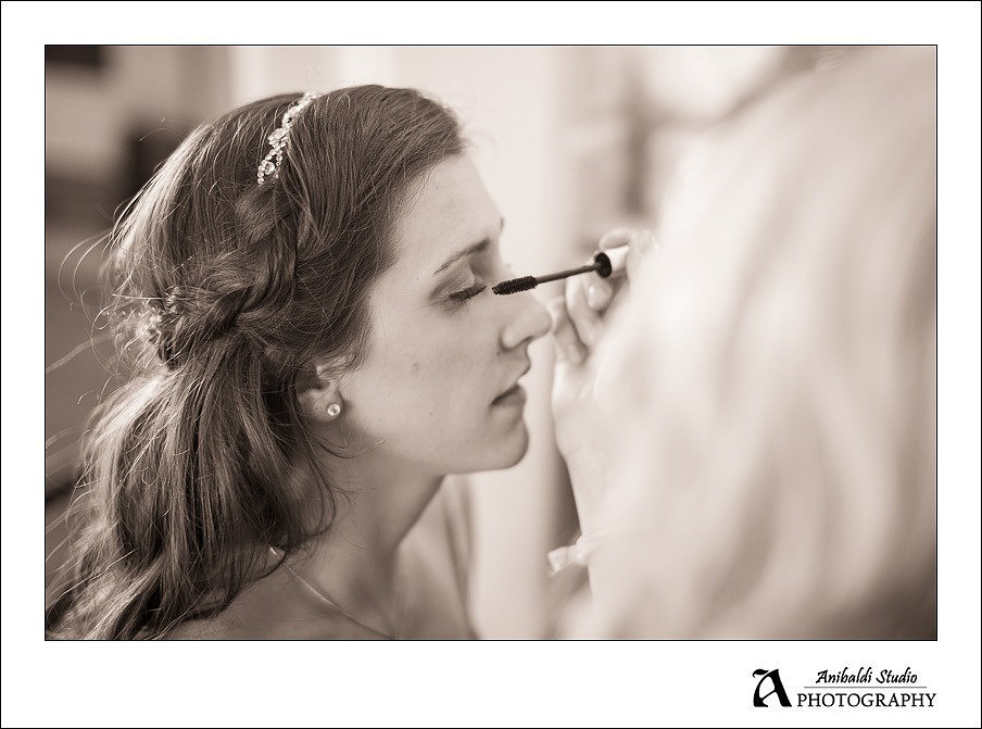 bridal makeup photo action shot