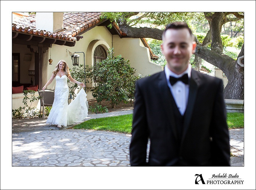 first look before wedding