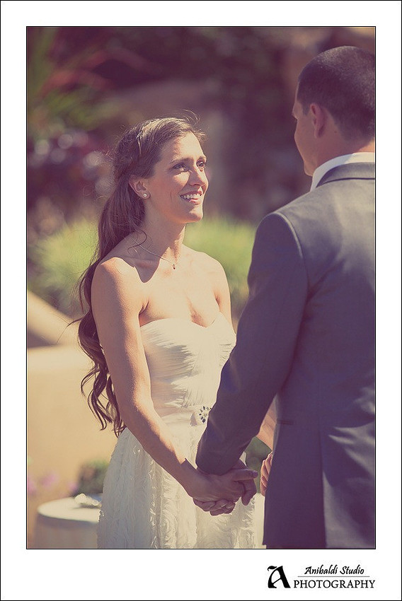 bride at ceremony