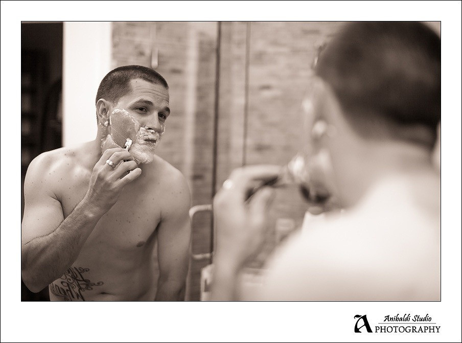 groom shaving
