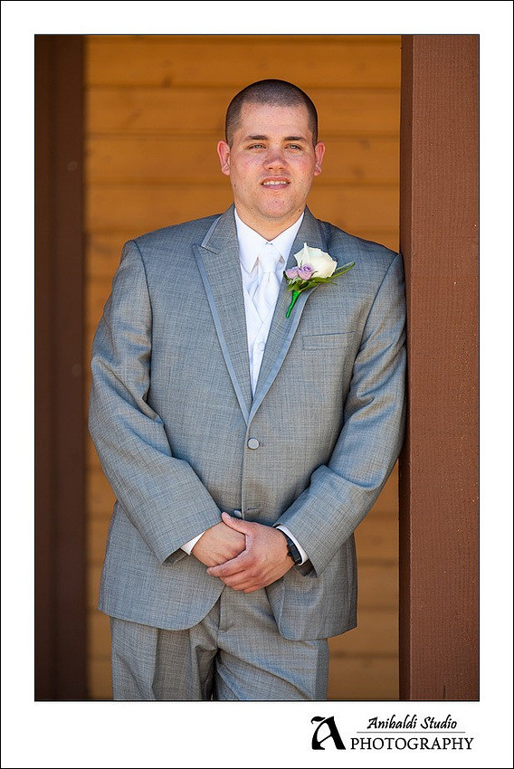 handsome groom at longshadow ranch and winery