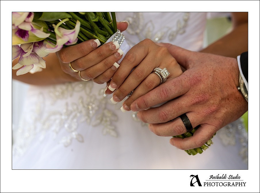 Wedding Rings on Bride and Groom