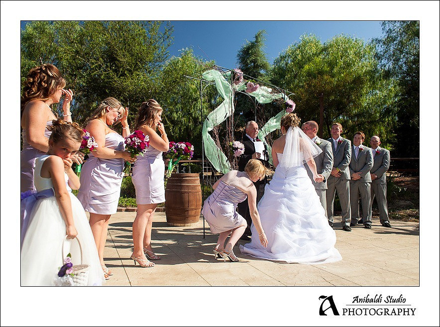 ceremony at longshadow ranch