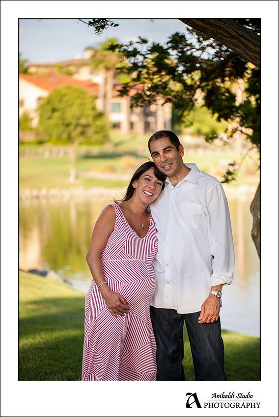 Maternity photo at the park in rancho santa fe