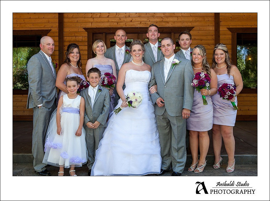 bridal party at Longshadow ranch